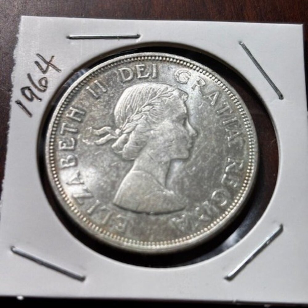 Canada 1964 Silver Dollar Charlottetown Quebec 1864-1964 Anniversary